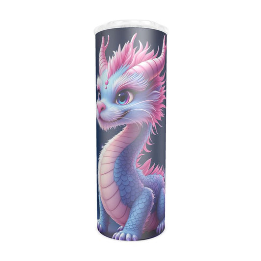 Pink dragon travel mug