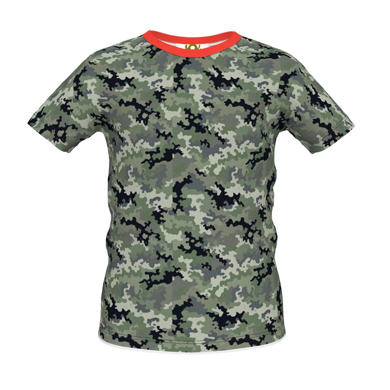 Orange Camo Print Tee